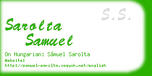 sarolta samuel business card